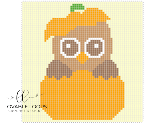 crochet fall owl c2c blanket pattern