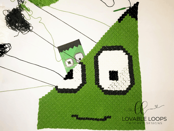 crochet frankenstein c2c blanket pattern