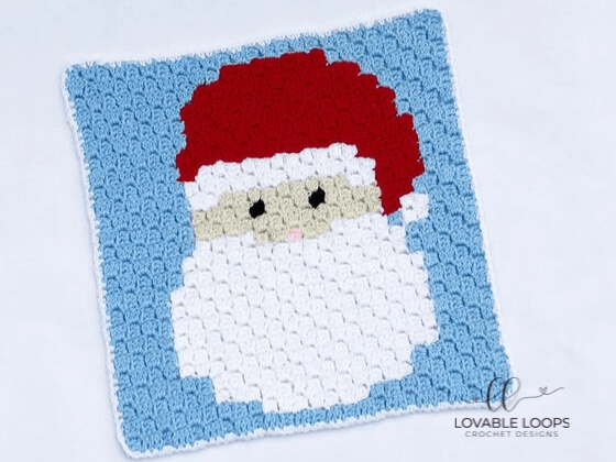 crochet santa claus c2c pattern