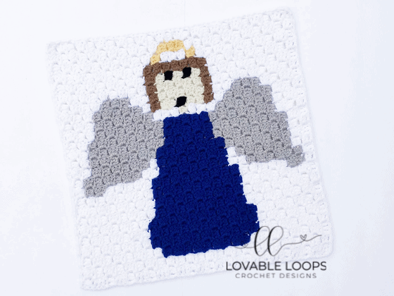 Crochet christmas angel c2c graph pattern