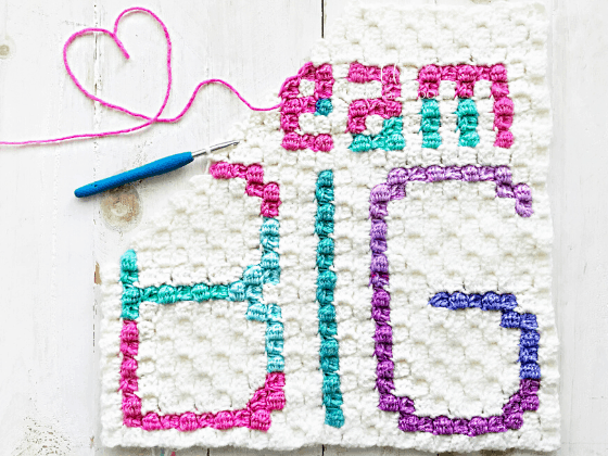 crochet c2c dream big pillow pattern free