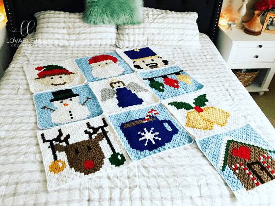 crochet christmas blanket free pattern