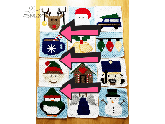 crochet christmas blanket free pattern