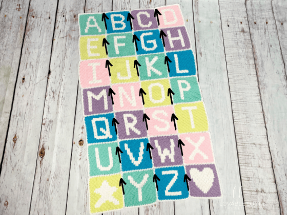 crochet alphabet blanket c2c pattern free