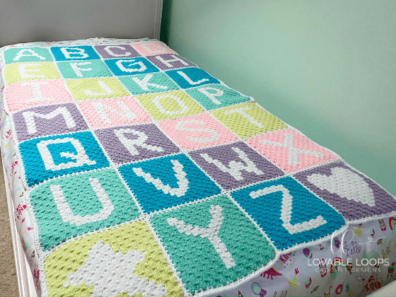 crochet alphabet blanket c2c pattern free