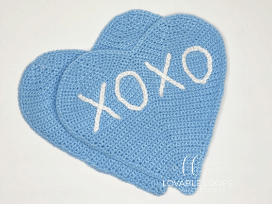 crochet heart pillow free pattern