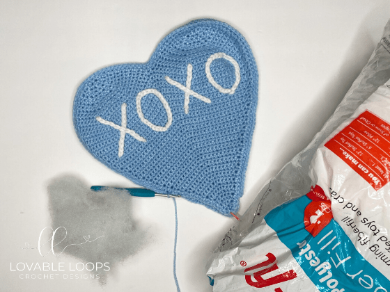 crochet heart pillow free pattern