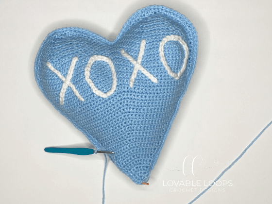 crochet heart pillow free pattern