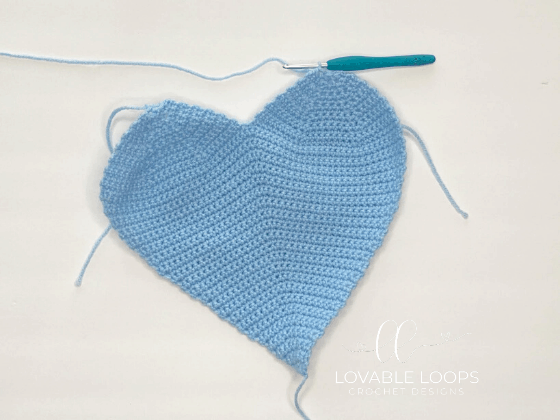 crochet heart pillow free pattern