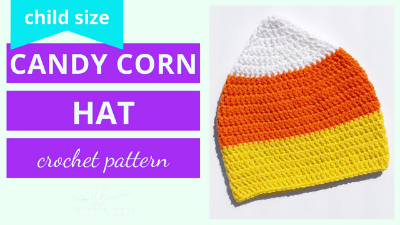 candy corn hat beanie crochet pattern tutorial