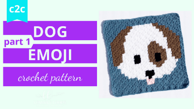 dog emoji graph c2c crochet pattern tutorial