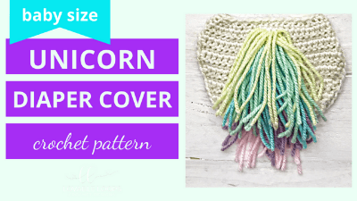 unicorn diaper cover crochet pattern tutorial