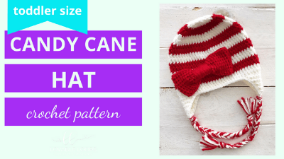 candy cane hat crochet pattern tutorial