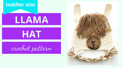 llama hat crochet pattern tutorial