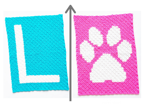Paw Print Blanket c2c Crochet Pattern Free