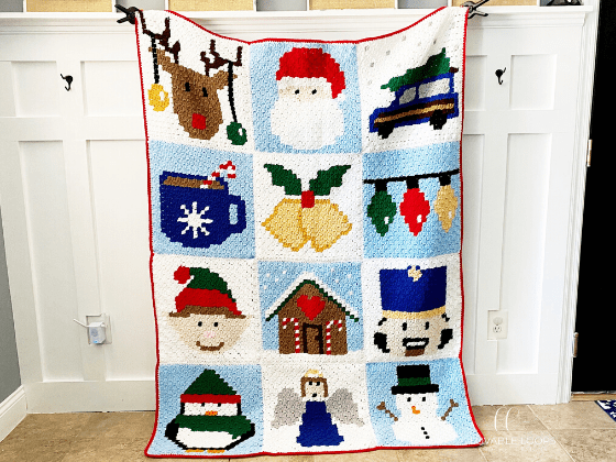 Christmas Blanket c2c Crochet Pattern Free