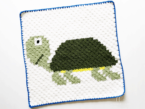 turtle graph c2c crochet pattern free and easy