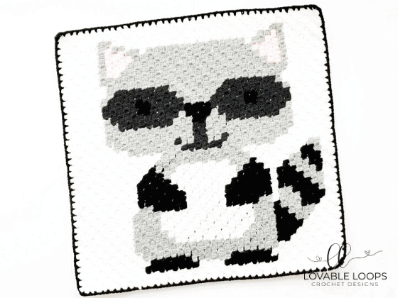 raccoon graph c2c crochet pattern free and easy