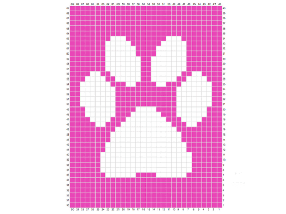 Paw Print Blanket c2c Crochet Pattern Free