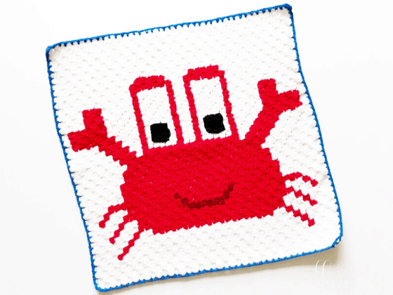 crab graph c2c crochet pattern free and easy
