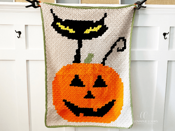 Halloween Blanket c2c Crochet Pattern Free
