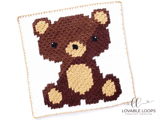 bear graph c2c crochet pattern free and easy