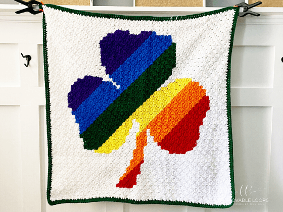Shamrock Blanket c2c Crochet Pattern Free