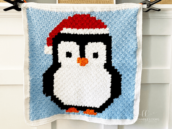Penguin Blanket c2c Crochet Pattern Free