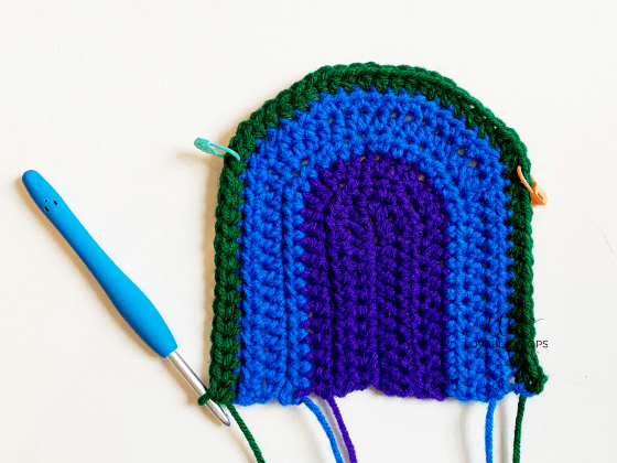 rainbow pillow free crochet pattern