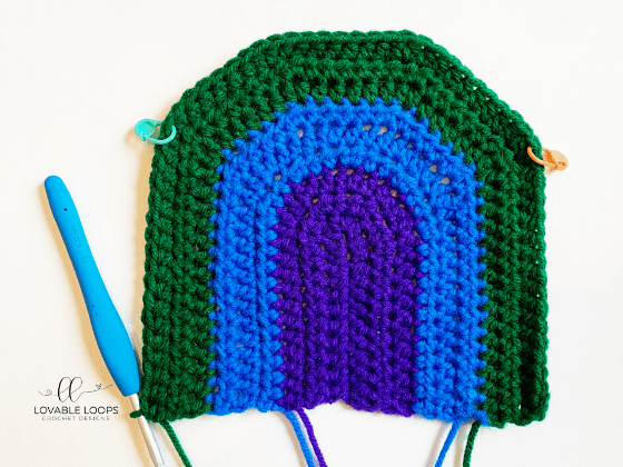 rainbow pillow free crochet pattern