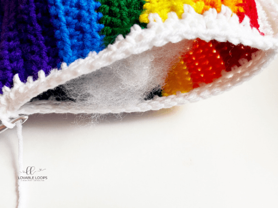 rainbow pillow free crochet pattern