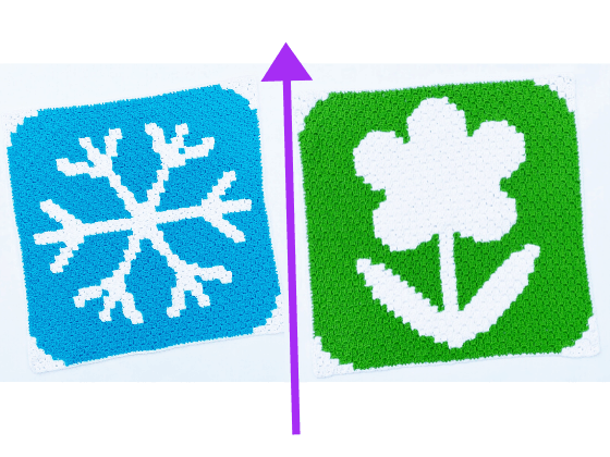 four seasons winter spring summer fall c2c blanket free crochet pattern