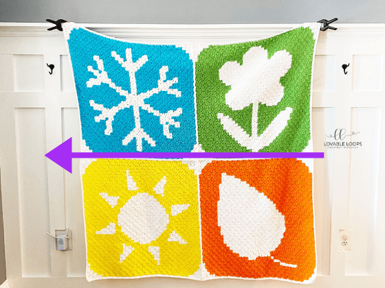 four seasons winter spring summer fall c2c blanket free crochet pattern