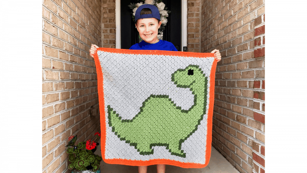 dinosaur blanket crochet pattern