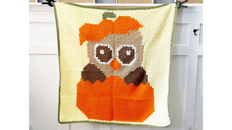 fall owl blanket crochet pattern