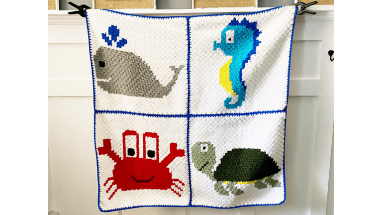 sea animals blanket crochet pattern