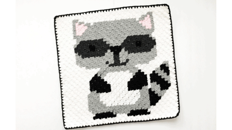 raccoon c2c crochet pattern