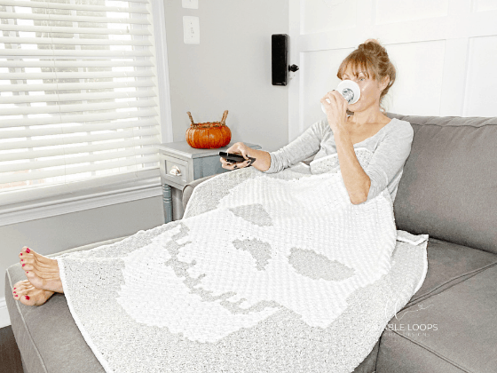 skeleton throw blanket crochet pattern