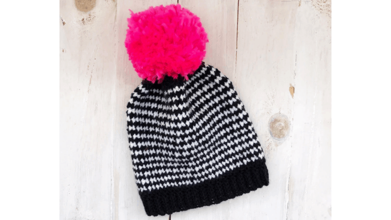houndstooth beanie crochet pattern