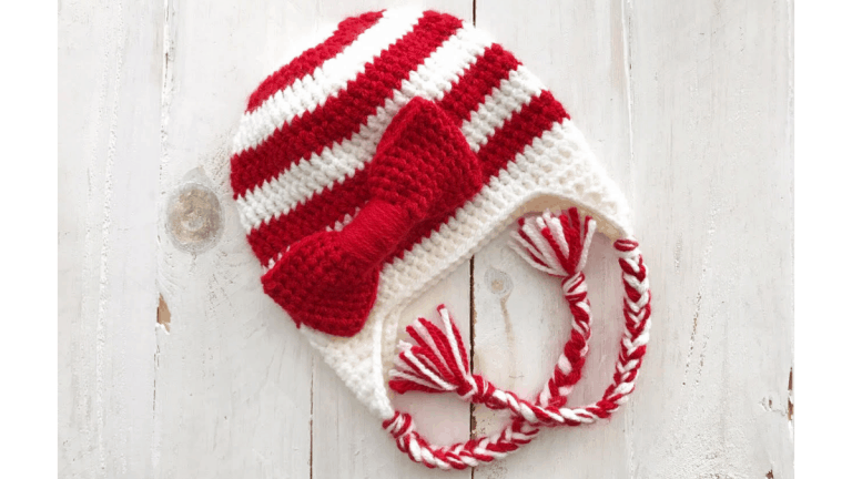 candy cane beanie crochet pattern