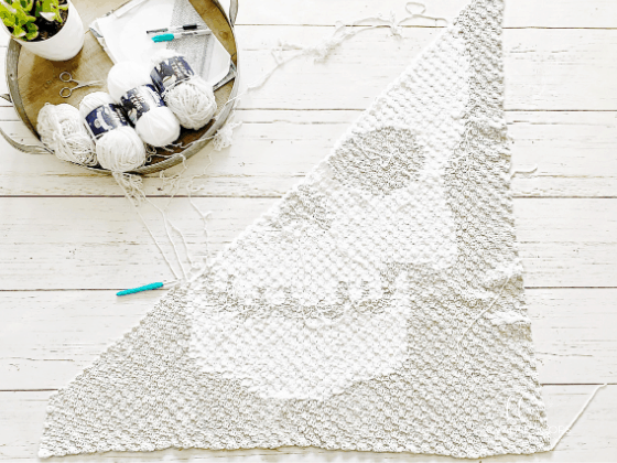 skeleton throw blanket crochet pattern
