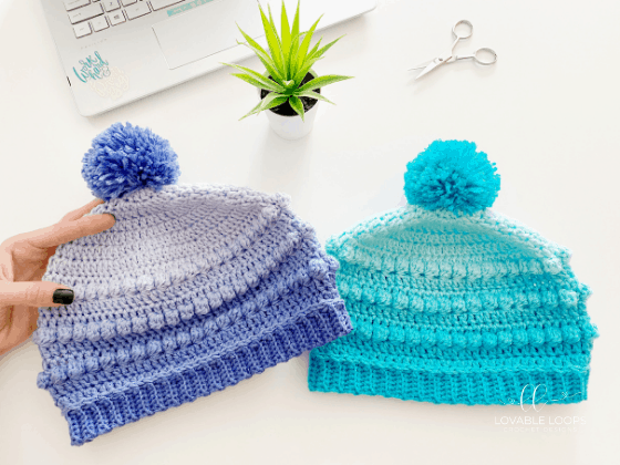bobble stitch beanie crochet pattern