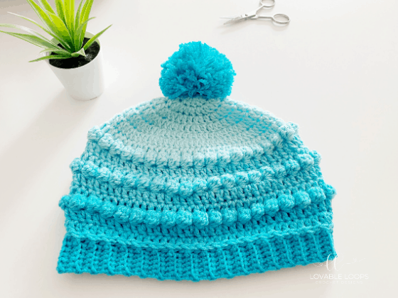 bobble stitch beanie crochet pattern