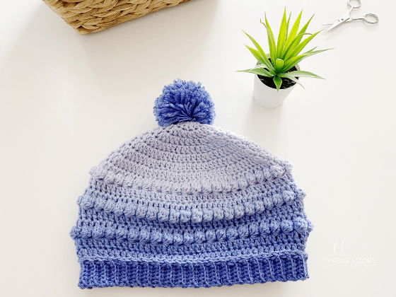 bobble stitch beanie crochet pattern