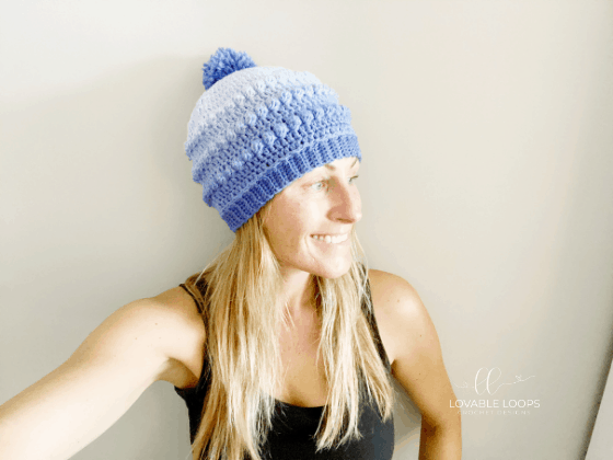 bobble stitch beanie crochet pattern