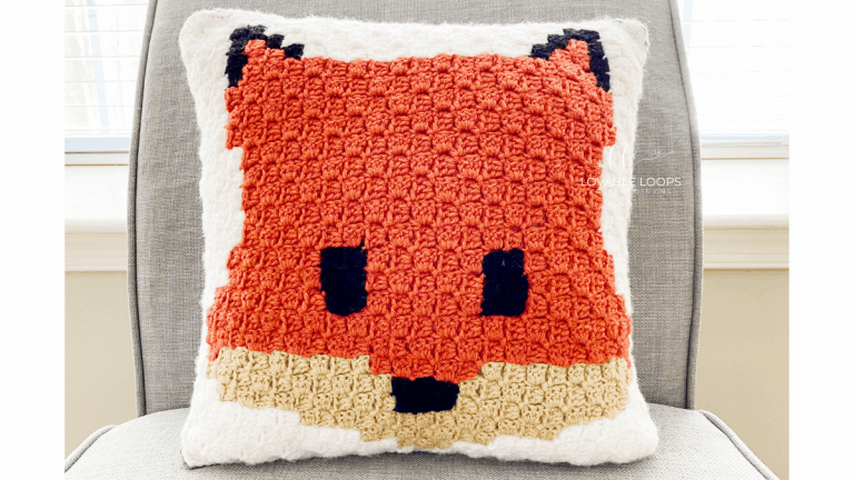 c2c Fox Pillow