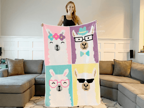 llama blanket crochet pattern